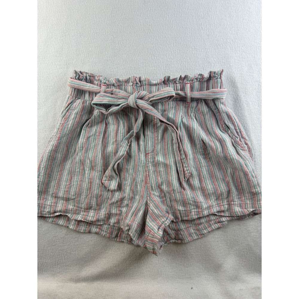 American Eagle Striped‎ Shorts Paperbag Waist Casual Summer Medium